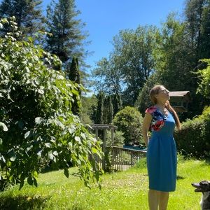 Pretty Hazel Mae dress. Fully lined, pockets, never worn. 💯 poly. Pockets